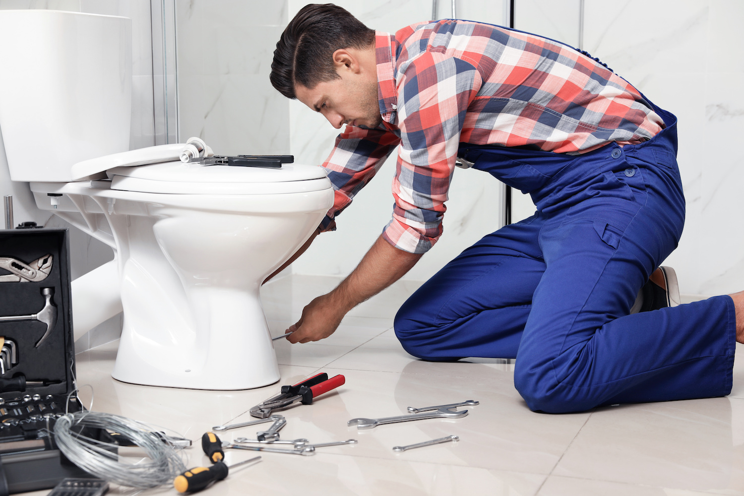 how to install a toilet turning off supply line