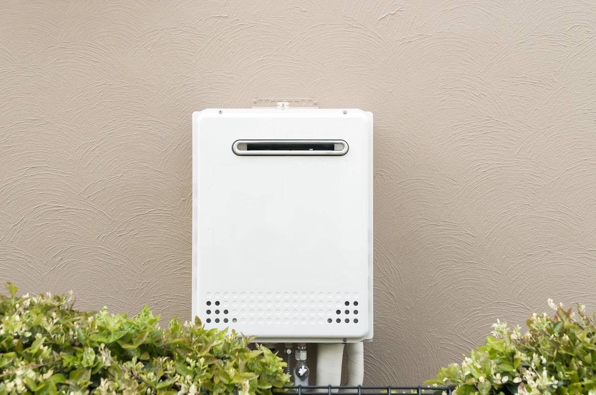 tankless water heater outdoors